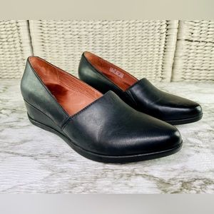 Dansko Black Leather Wedges 38
